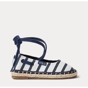 POLO Ralph Lauren Toddler Pyper Striped Canvas Espadrille NWOT Size 5